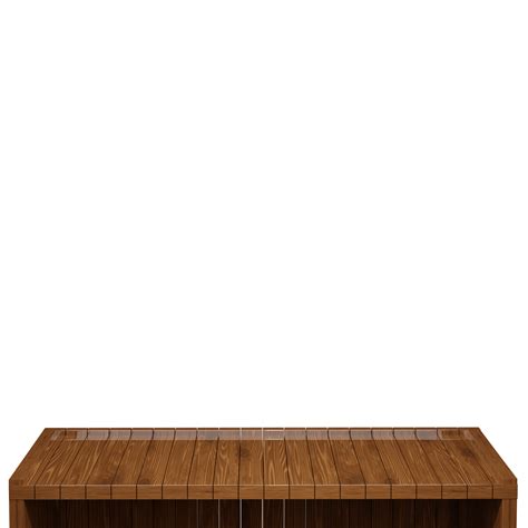 Wooden table, wood table top front view 3d render isolated 21077643 PNG