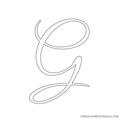 Elegant Cursive Alphabet Stencils in Printable Format | Free Printable Stencils Com Free ...