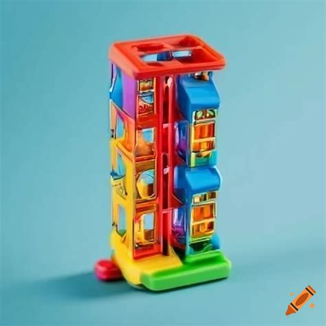 Colorful mechanical mini-elevator toy