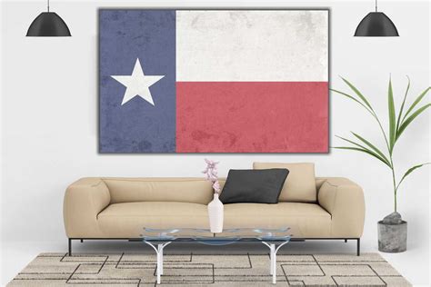 Texas Flag Canvas Vintage State Wall Art State Canvas Art | Etsy