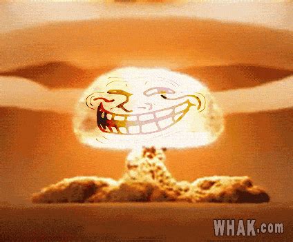 Atomic Bomb Troll Face - Nuclear Blast Mushroom Cloud Radioactive Fallout - Imgflip