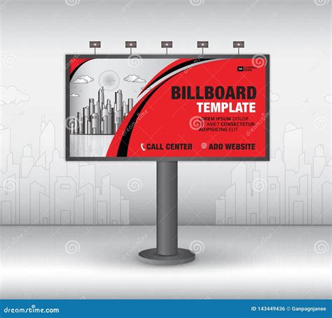 Billboard Design Vector, Banner Template, Advertisement, Realistic Construction for Outdoor ...