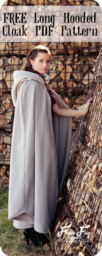 Long Hooded Cloak Pattern {FREE} | Hooded cloak, Cloaks and DIY tutorial