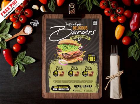 Free Restaurant Menu Design Template – Download PSD