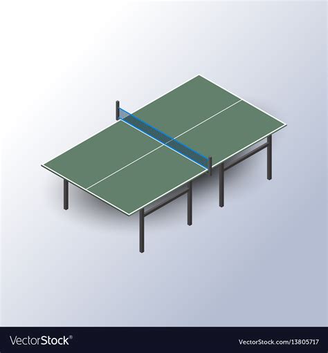 Ping pong table is an isometric Royalty Free Vector Image