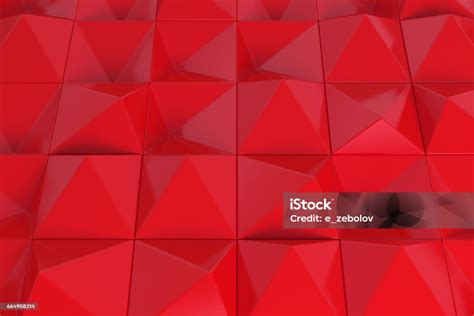 Pattern Of Red Pyramid Shapes Stock Illustration - Download Image Now - Abstract, Backgrounds ...