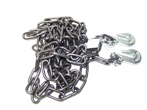 1/4" X 12ft H D Tow Chain With Hooks Towing Pulling Secure Truck Cargo ...