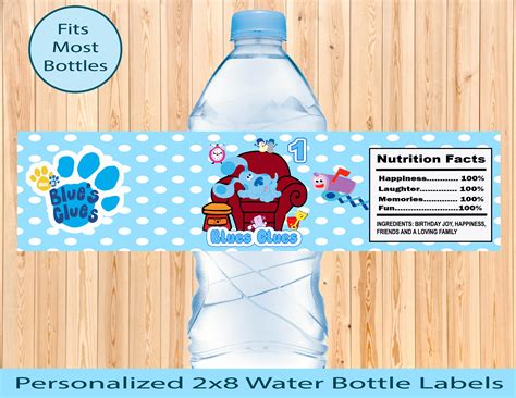 Blues Clues Personalized Water Bottle Labels – MAD Prints LLC.