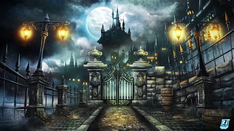 1920x1080 Halloween, Dracula, Castle, Moon, Dracula Castle In Moonlight Wallpapers and Pictures ...