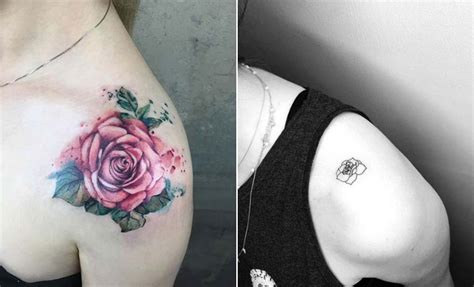 21 Rose Shoulder Tattoo Ideas for Women - StayGlam