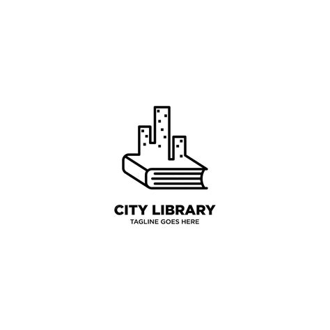 City Library Vector Art PNG, City Library Logo Template Vector ...