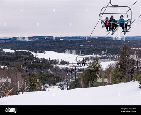 Skiing on Shawnee Peak, Bridgton, Maine Stock Photo - Alamy