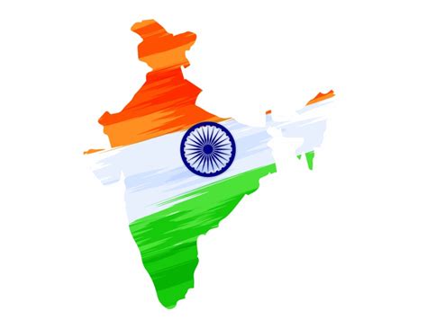 Indian Independence Day Design With Map Transparent Indian - Clip Art Library