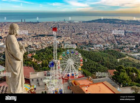 Amusement park Parque de Atracciones, Tibidabo, Barcelona, Catalonia, Spain Stock Photo - Alamy