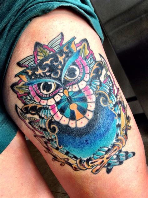 Colorful owl tattoo!