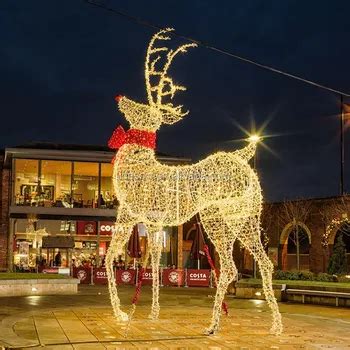 Quadro Iluminado De Rena De Natal,Escultura De Animais Grandes Com Ip65 ...