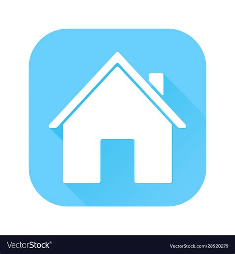 Blue house icon Royalty Free Vector Image - VectorStock