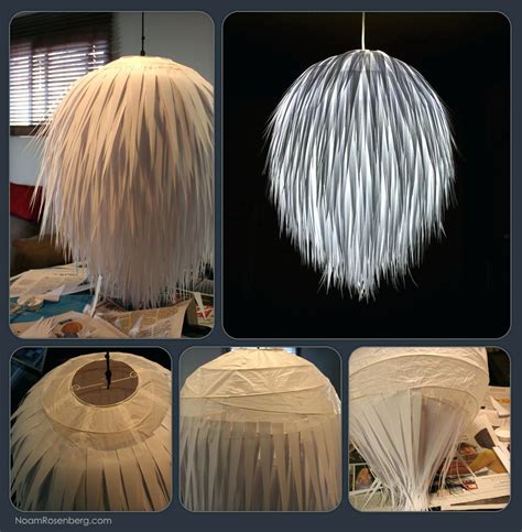 Chandeliers Lamp Made Of Paper Stripes On Ikea Pendant Lamp Shade Rice Paper Chandelier Rice ...