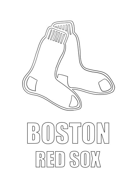 Boston Red Sox logo coloring for kids for free