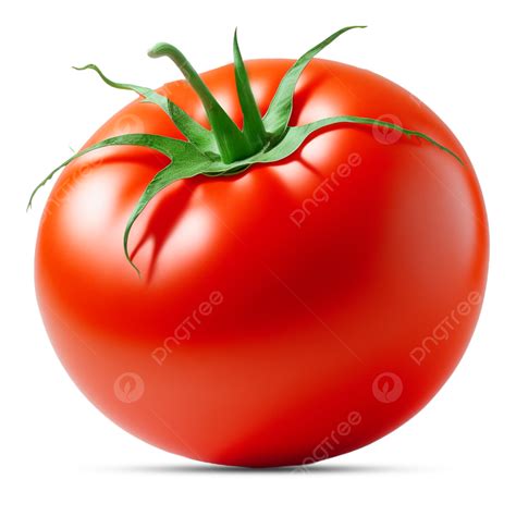 Red Fresh Tomato With Green Leaf, Tomato, Vegatable, Fresh PNG ...