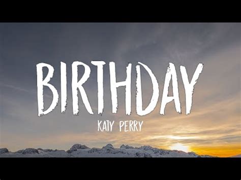 Katy Perry Birthday Song Lyrics