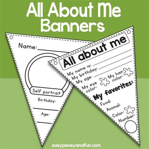 Printable All About Me Banner Templates – Easy Peasy and Fun Membership