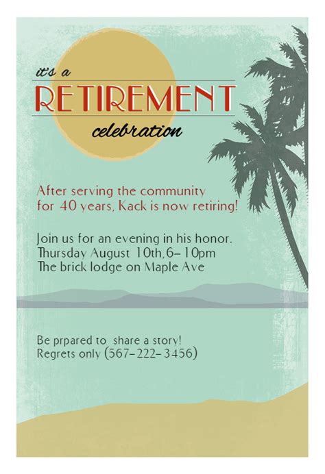 Its a Retirement Celebration - Retirement & Farewell Party Invitation Template (Free ...