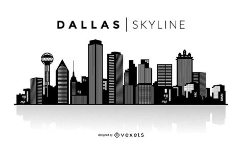 Dallas Silhouette Skyline - Vector Download