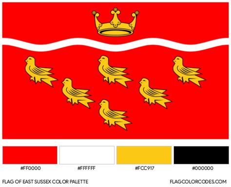 East Sussex flag color codes