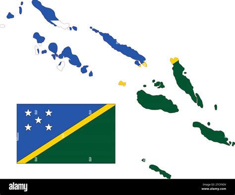 Solomon Islands Map and Flag Stock Vector Image & Art - Alamy
