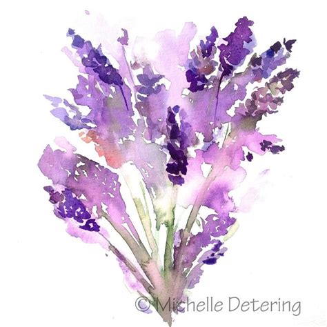 Lavender Dreams Watercolor Print, Lavender, Lavender Painting, Lavender Art, Abstract Flower ...