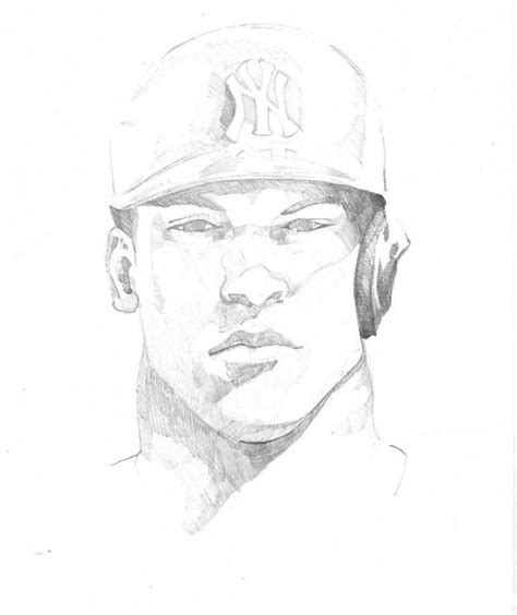 Aaron Judge sketch drawing I did a couple of years ago. | Aaron judge, Baseball drawings ...