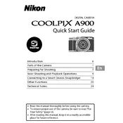 Free Nikon Coolpix A900 Quick Start Guide PDF | Manualsnet