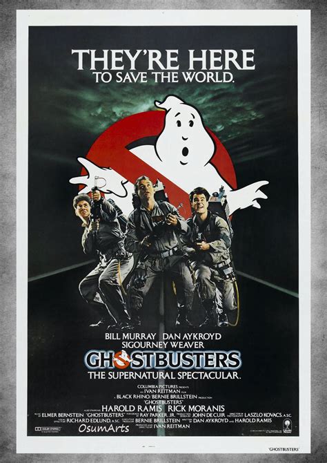 Ghostbusters Movie Poster 1984 Classic Movie Poster 80's | Etsy