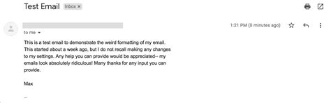 Email format broken when sending emails in Gmail - Web Applications ...