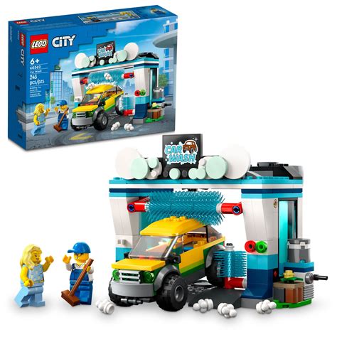 LEGO City Car Wash 60362 Building Toy Set, Fun Gift Idea for Kids ages 6+, Features Spinnable ...