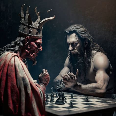 Jesus and Satan Playing Chess by MrJsAIArt on DeviantArt