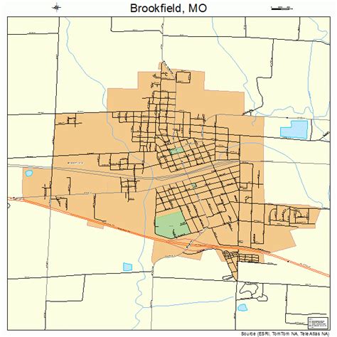 Brookfield Missouri Street Map 2908650