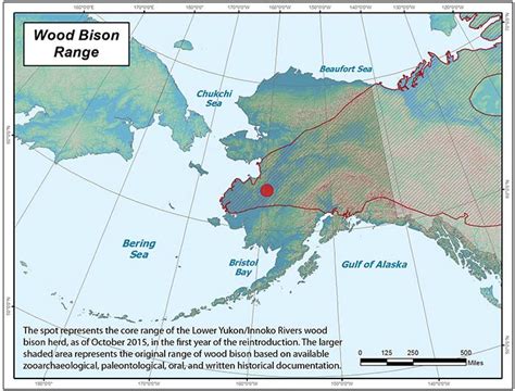 Wood Bison Range Map, Alaska Department of Fish and Game