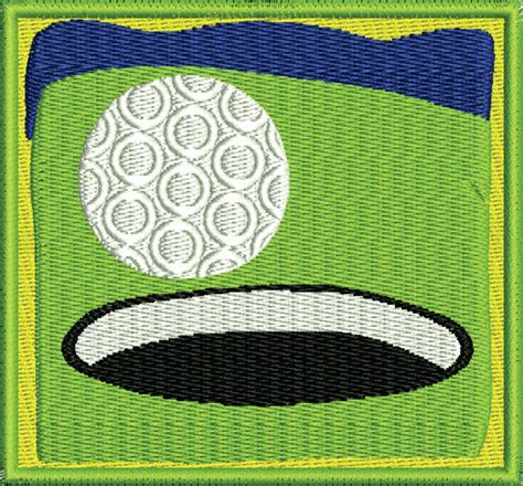 Golf ball embroidery design golf | Etsy