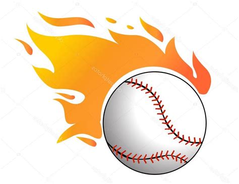 Flaming Baseball Vector at Vectorified.com | Collection of Flaming ...