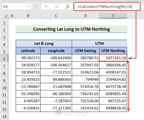 How to Convert Lat Long to UTM in Excel (with Easy Steps)