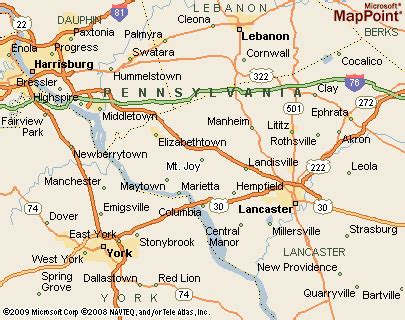 Mount Joy, Pennsylvania Area Map & More