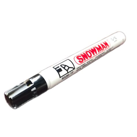 Jual Spidol Permanen Warna Hitam Spidol SNOWMAN Marker G-12 Round Tip | Shopee Indonesia