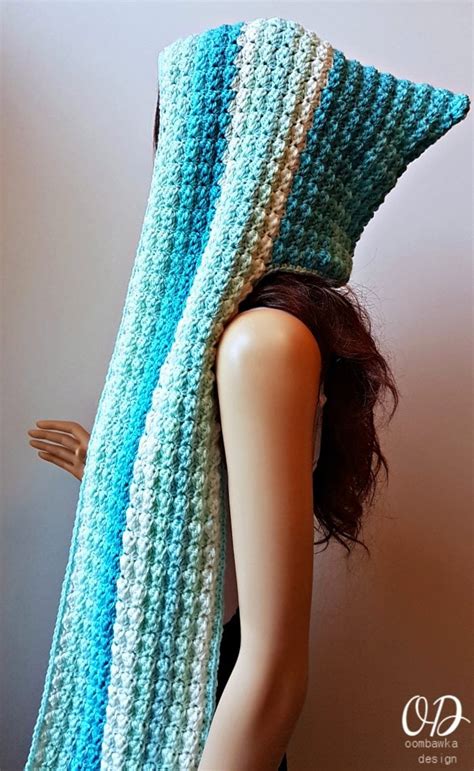 Free Faerie Mist Hooded Scarf Crochet Pattern • Oombawka Design Crochet