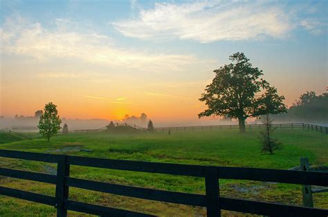 Sunrise-Kentucky Horse Park-Lexington Kentucky Photograph by William Reagan