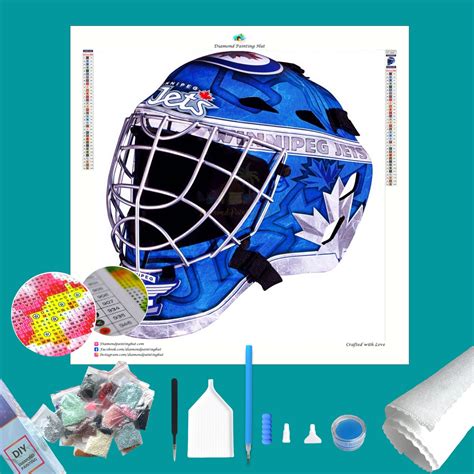 Winnipeg Jets NHL Goalie Mask Diamond Painting - Diamond Painting Hut