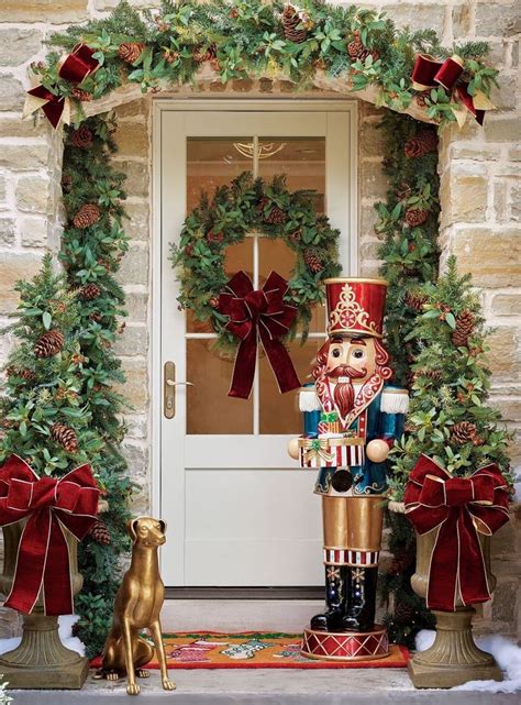 Stonington Cordless Outdoor Greenery Collection | Frontgate | Christmas decorations, Christmas ...