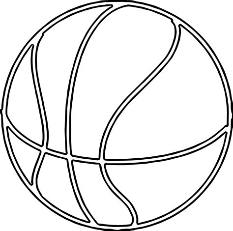 Basketball Outline | Free download on ClipArtMag