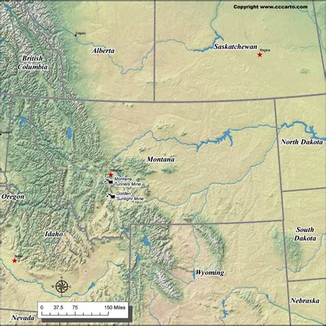 Montana Gold Mines Map | World Gold Mines